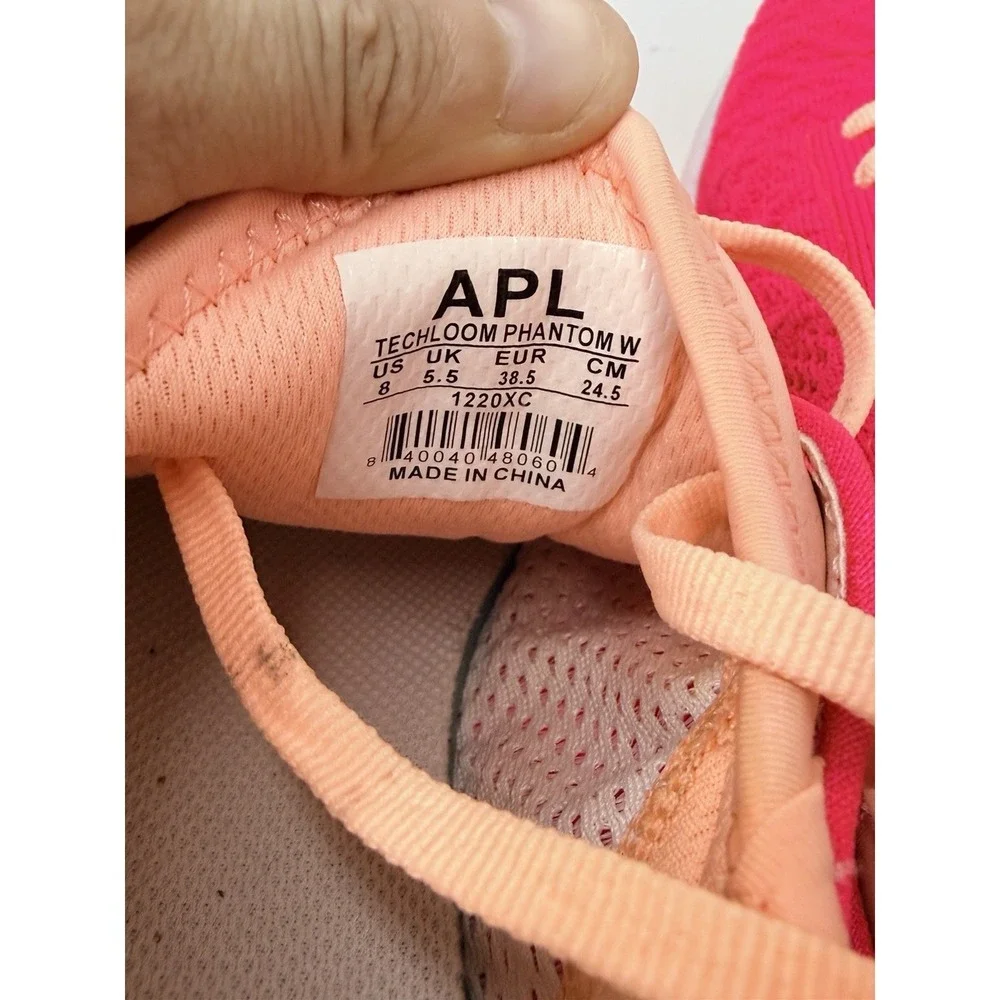 APL Techloom Phantom Running Shoes Size 8 Pink White Running Athleisure Gym